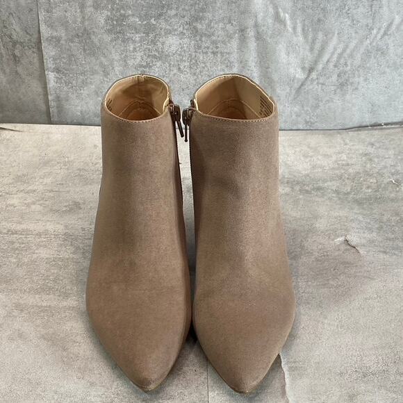 ALFANI Step N’ Flex Women’s Cognac Armena Pointed-Toe Side-Zip Booties SZ 6 - Picture 2 of 11